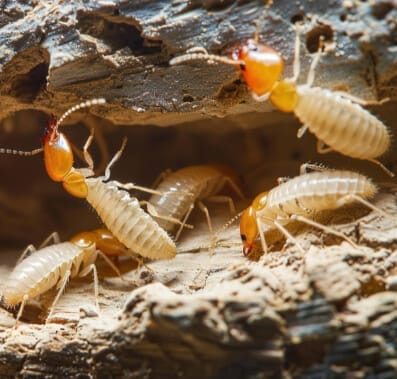 Termite inside the wood
