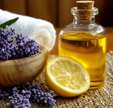 Lavender oil and lemon