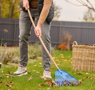 Man with a rake